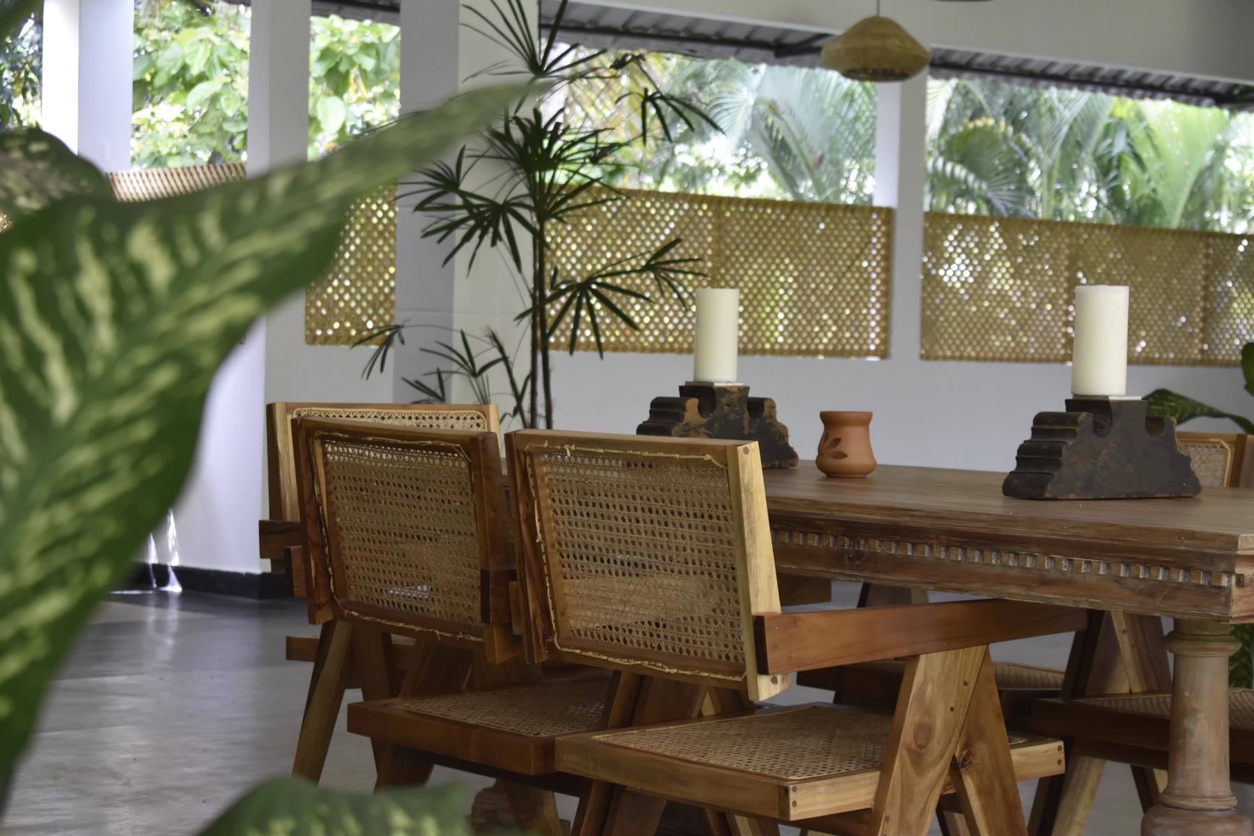 The Palm restaurant veranda at Breathe Collections boutique hotel